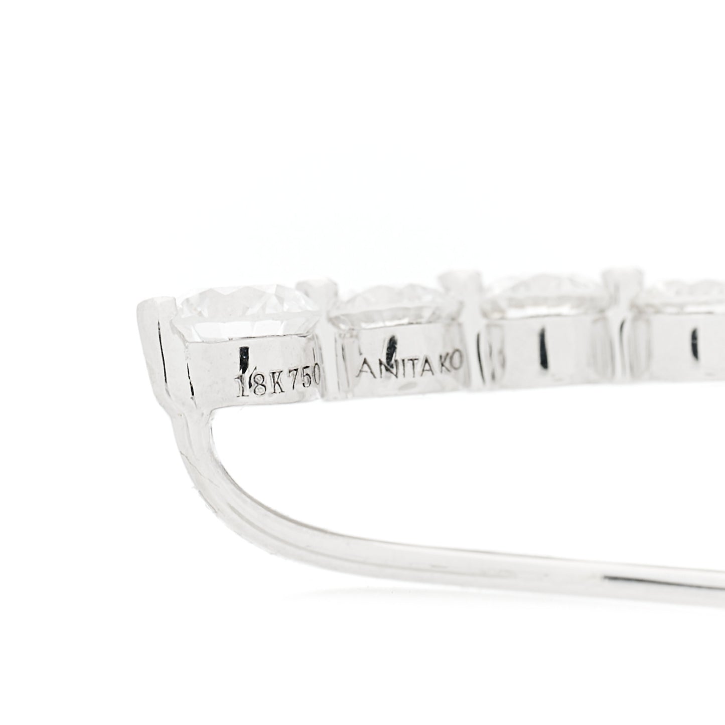 18K White Gold Diamond Floating Earring