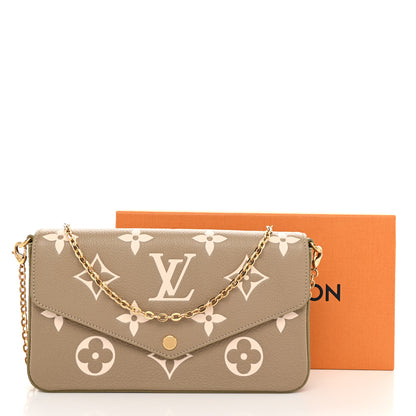 Louis Vuitton Empreinte Monogram Giant Felicie Pochette Tourterelle Creme 10 of 10