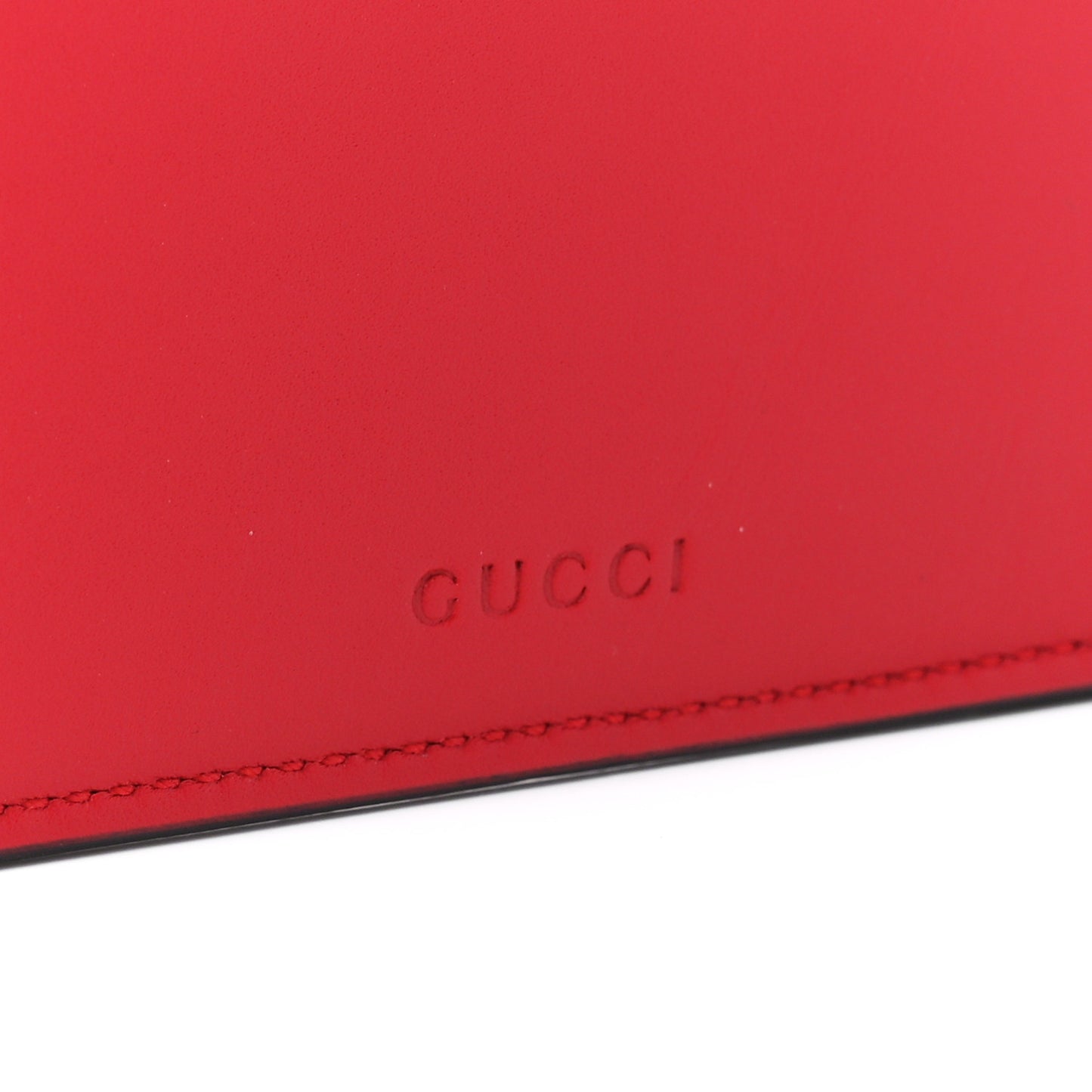 GG Supreme Monogram Bosco Patch Zip Pouch Beige Malva Hibiscus Red