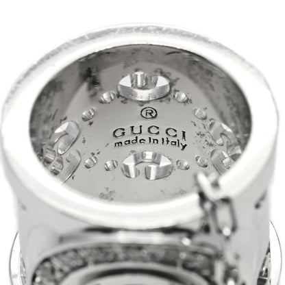Gucci 18K White Gold Diamond Icon Twirl Barrel Pendant Necklace 4 of 4