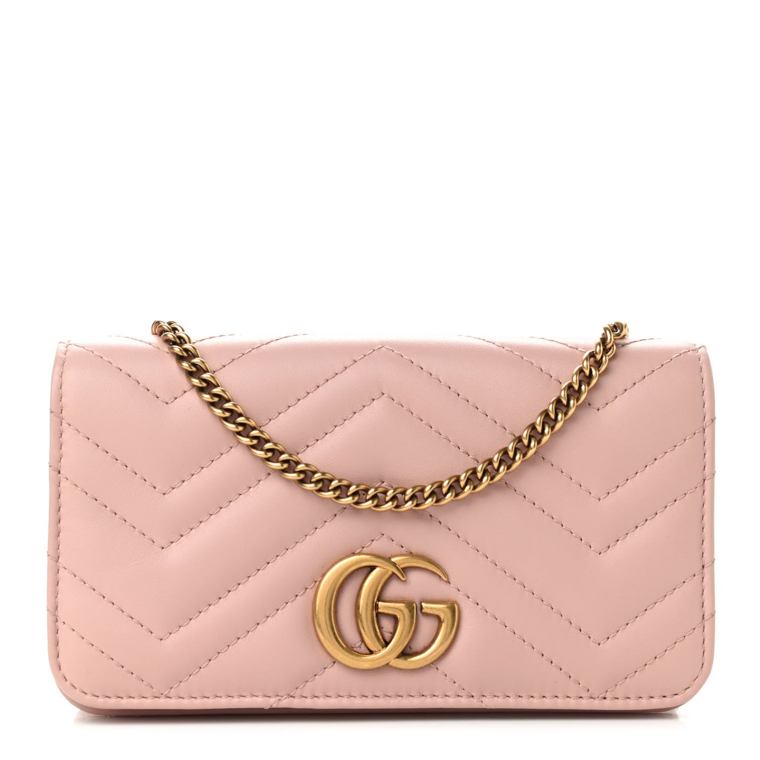Gucci Calfskin Matelasse GG Marmont Mini Bag Perfect Pink 1 of 8