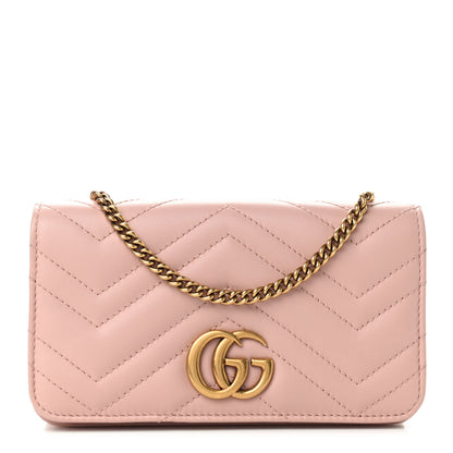 Gucci Calfskin Matelasse GG Marmont Mini Bag Perfect Pink 1 of 8