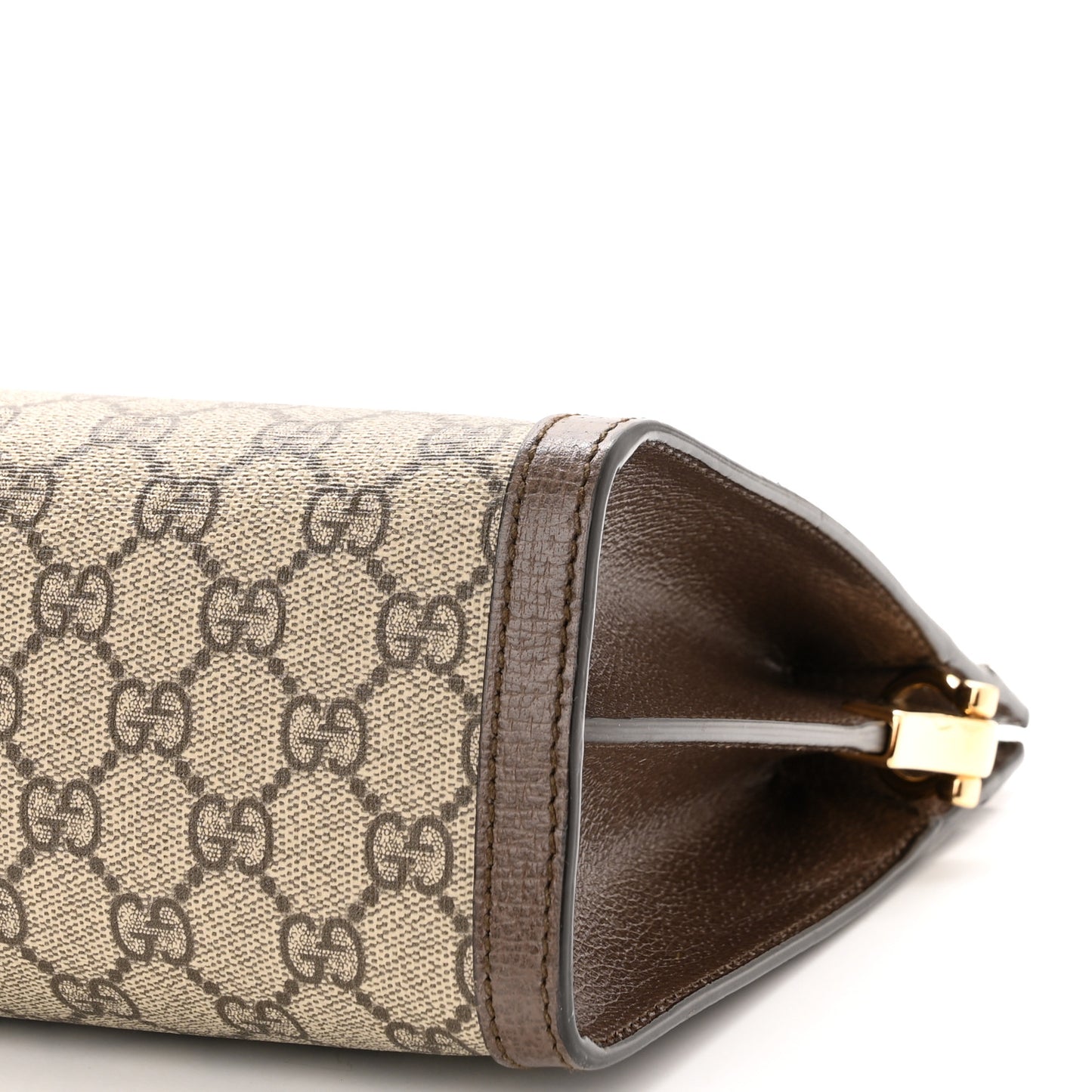 GG Supreme Monogram Web Medium Ophidia Chain Shoulder Bag Brown