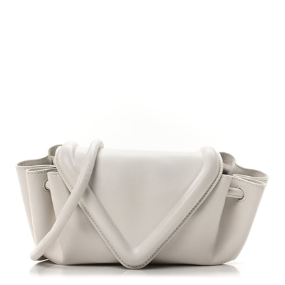 Bottega Veneta Lambskin Small Beak Triangle Flap Shoulder Bag Chalk 1 of 9