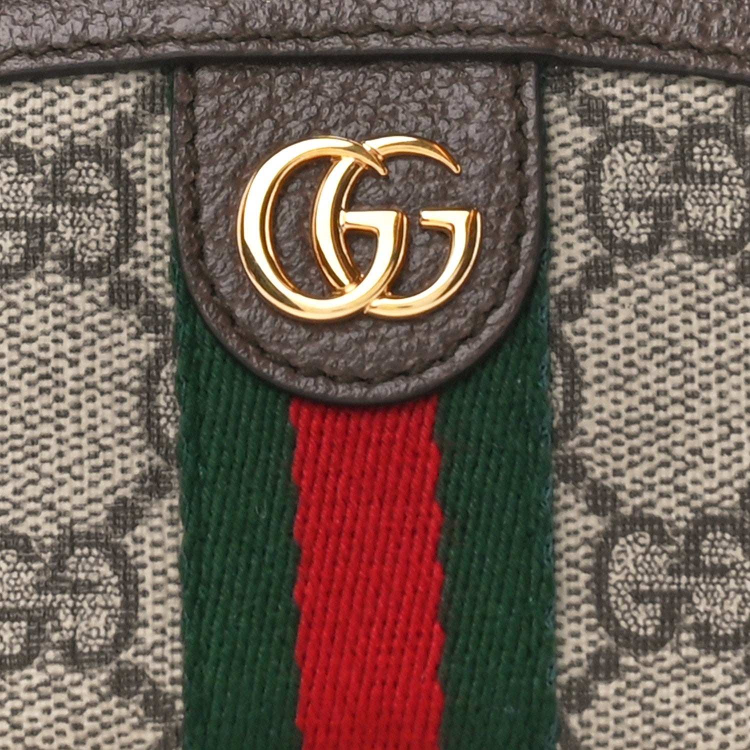 Gucci GG Supreme Monogram Web Ophidia Dome Key Pouch Beige New Acero 8 of 11