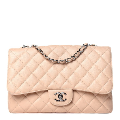 Chanel Caviar Quilted Jumbo Single Flap Beige Clair 1 of 13
