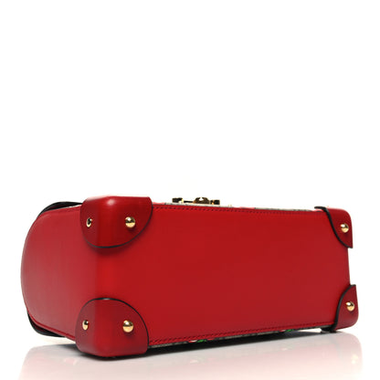 Gucci GG Supreme Monogram Apple Small Padlock Bamboo Shoulder Bag Beige Multicolor Lobster Red 4 of 10