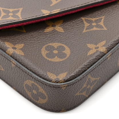 Louis Vuitton Monogram Pochette Felicie Chain Wallet Fuchsia 13 of 15