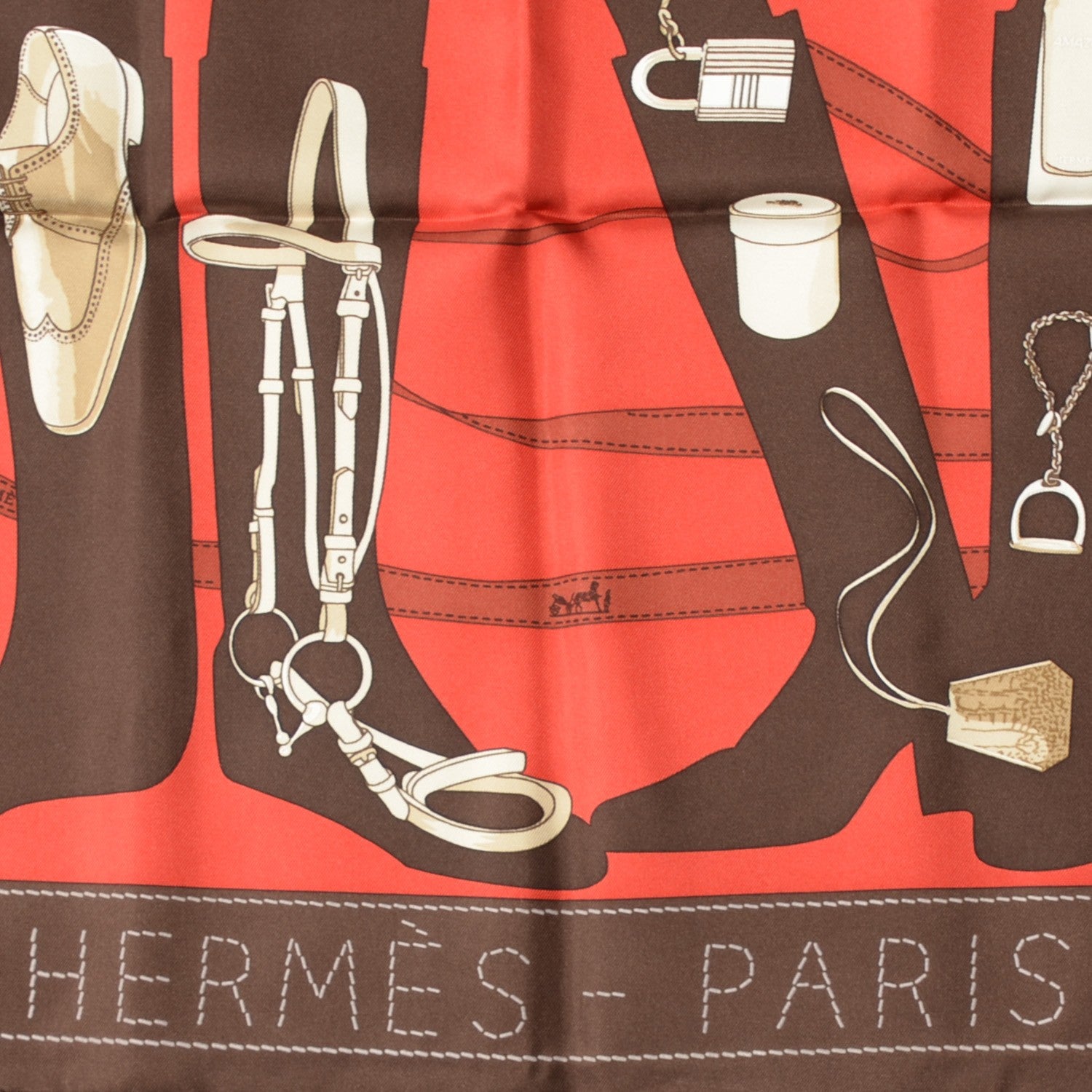 Hermes Silk Monsieur et Madame II Scarf 90 3 of 5