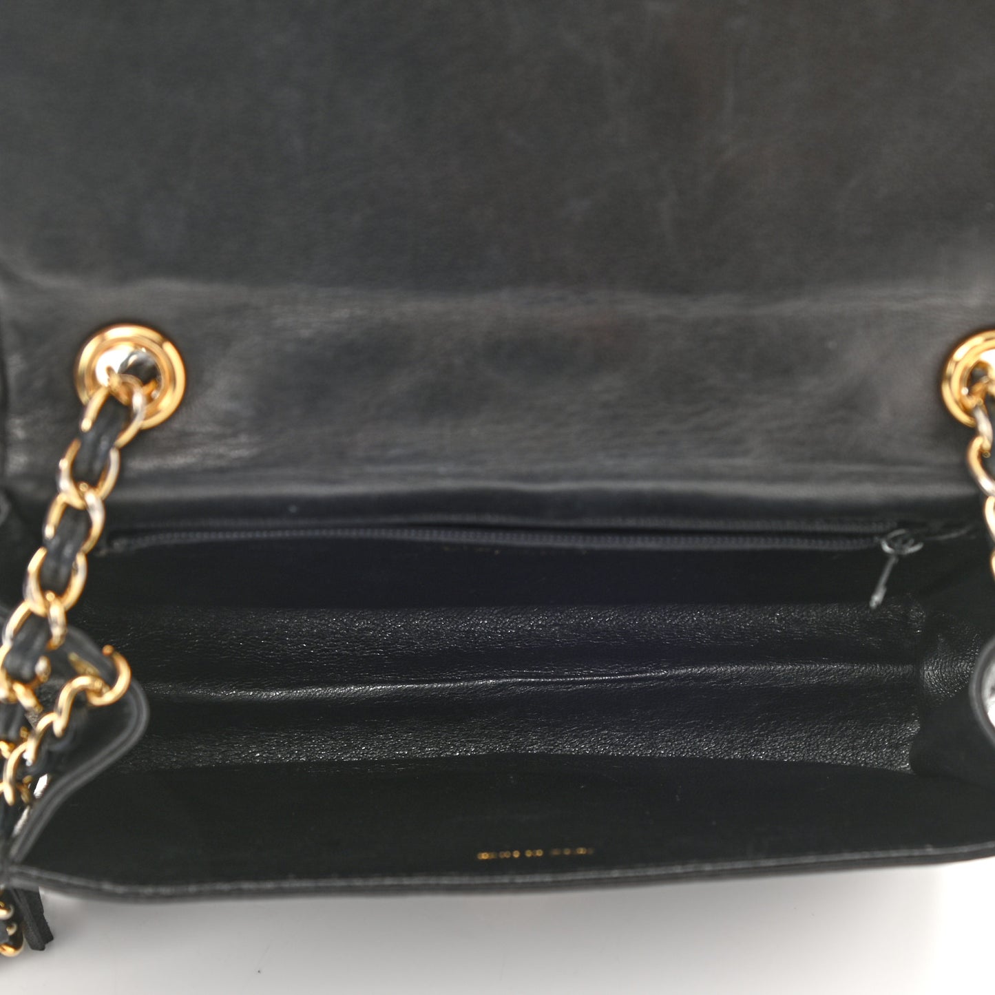 Lambskin Small Tassel Single Flap Black