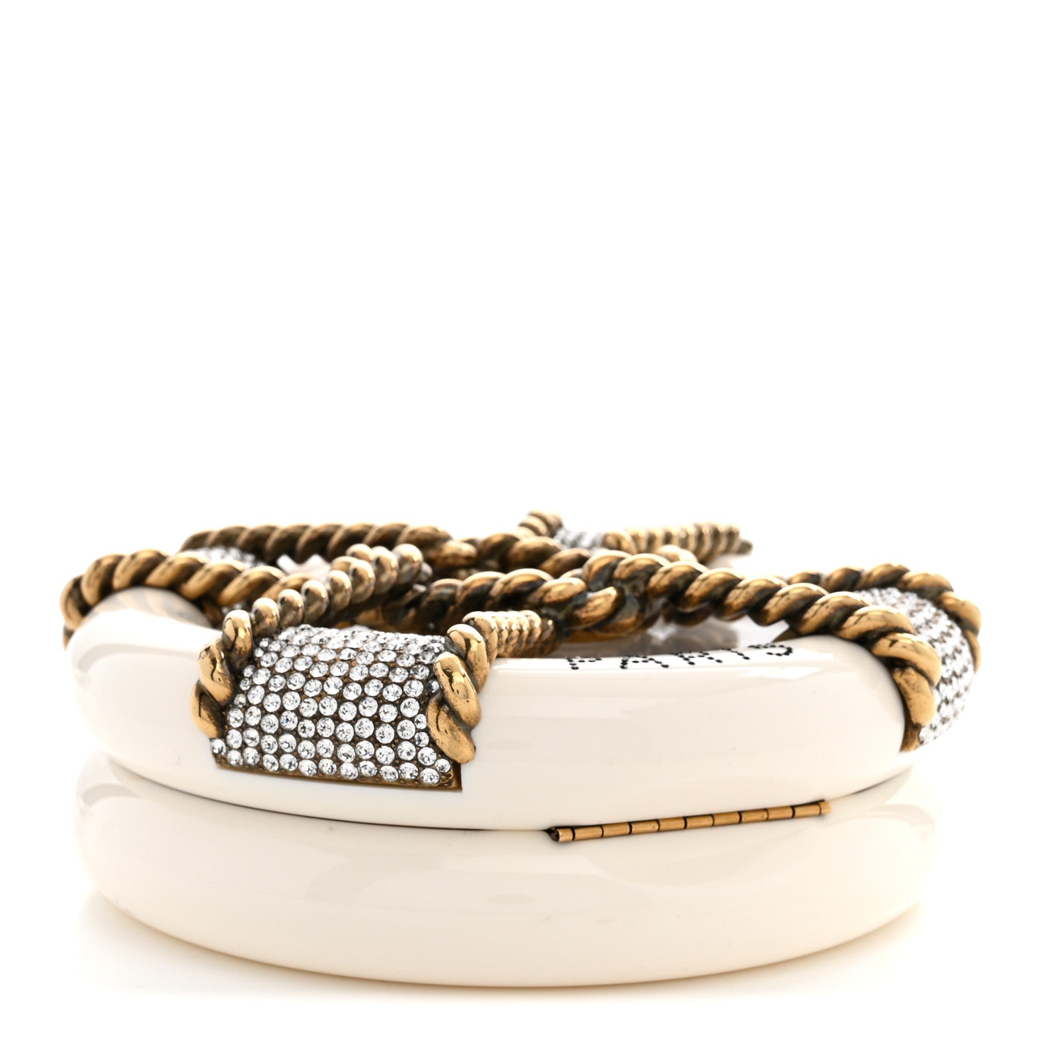 Chanel Resin Crystal Rescue Wheel Minaudière White 4 of 12