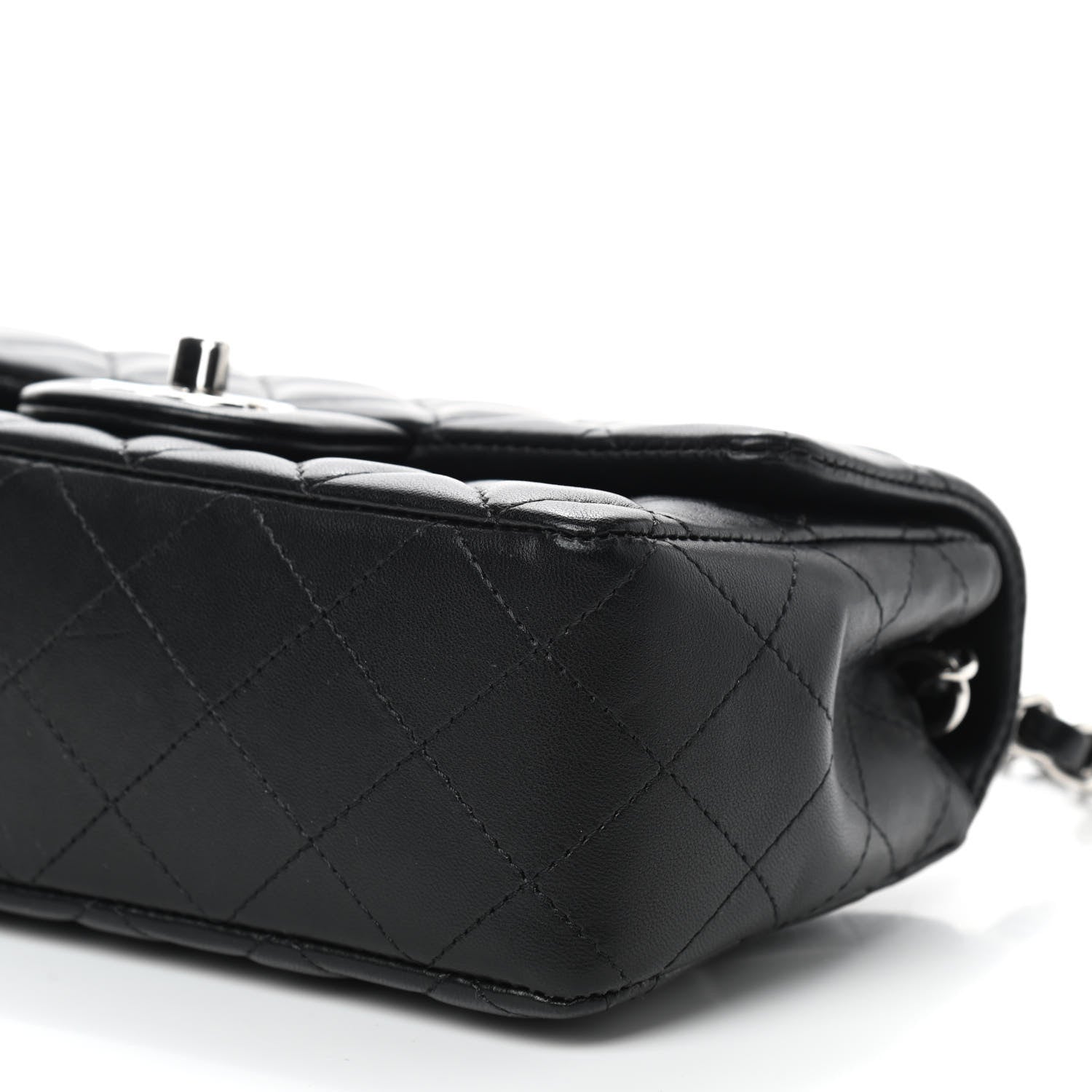 Chanel Lambskin Quilted Mini Rectangular Flap Black 7 of 9