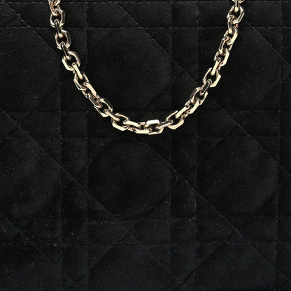 Christian Dior Velvet Cannage Lady Dior Convertible Clutch Black 8 of 11