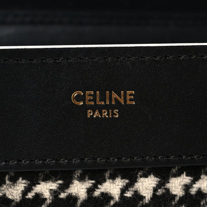 Celine Smooth Calfskin Houndstooth Nano Luggage White Black 6 of 11