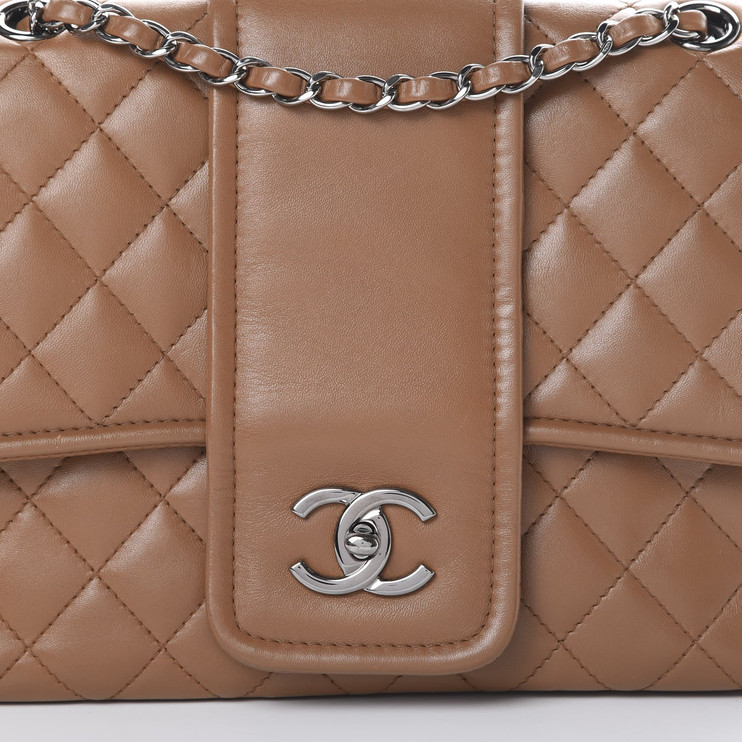 Chanel Lambskin Quilted Elementary Chic Flap Brown 7 of 12