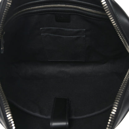 Gucci GG Supreme Monogram Appia Calfskin Web Briefcase Black 6 of 10