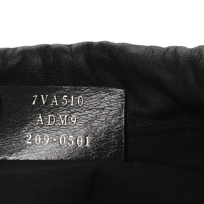 Fendi Soft Nappa Logo Small Drawstring Pouch Bag Black Sunflower 12 of 19