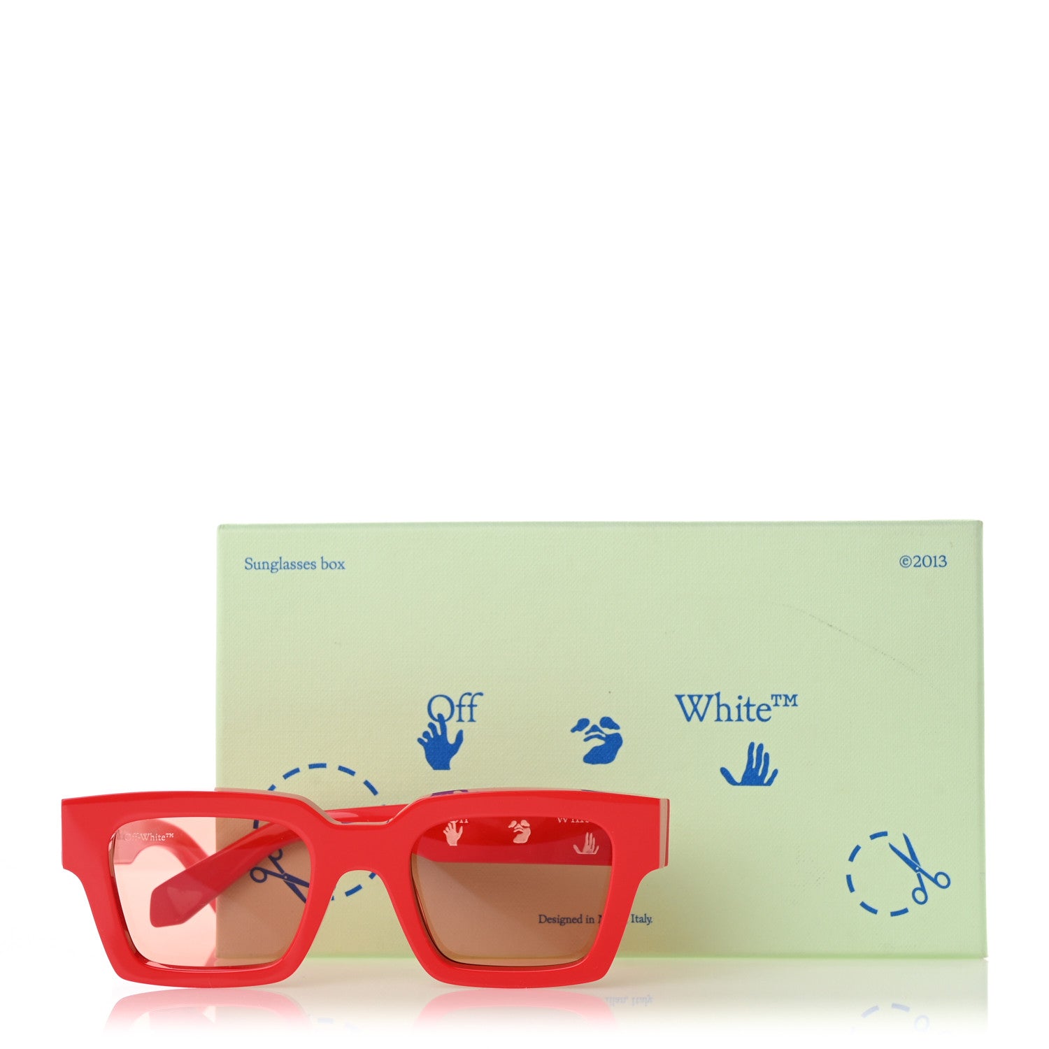 Off-White Acetate Arrows Sunglasses Red 9 of 9