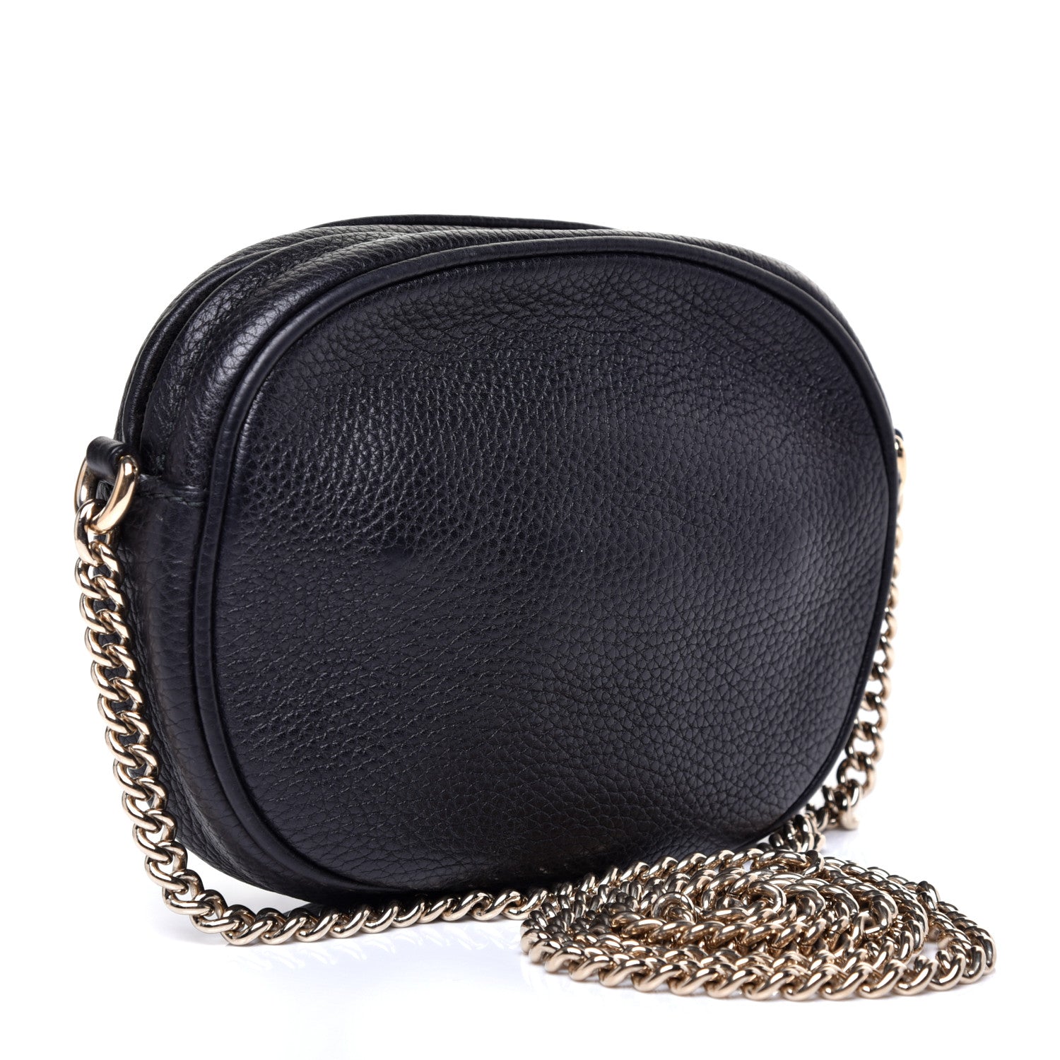 Gucci Pebbled Calfskin Mini Soho Chain Bag Black 3 of 10