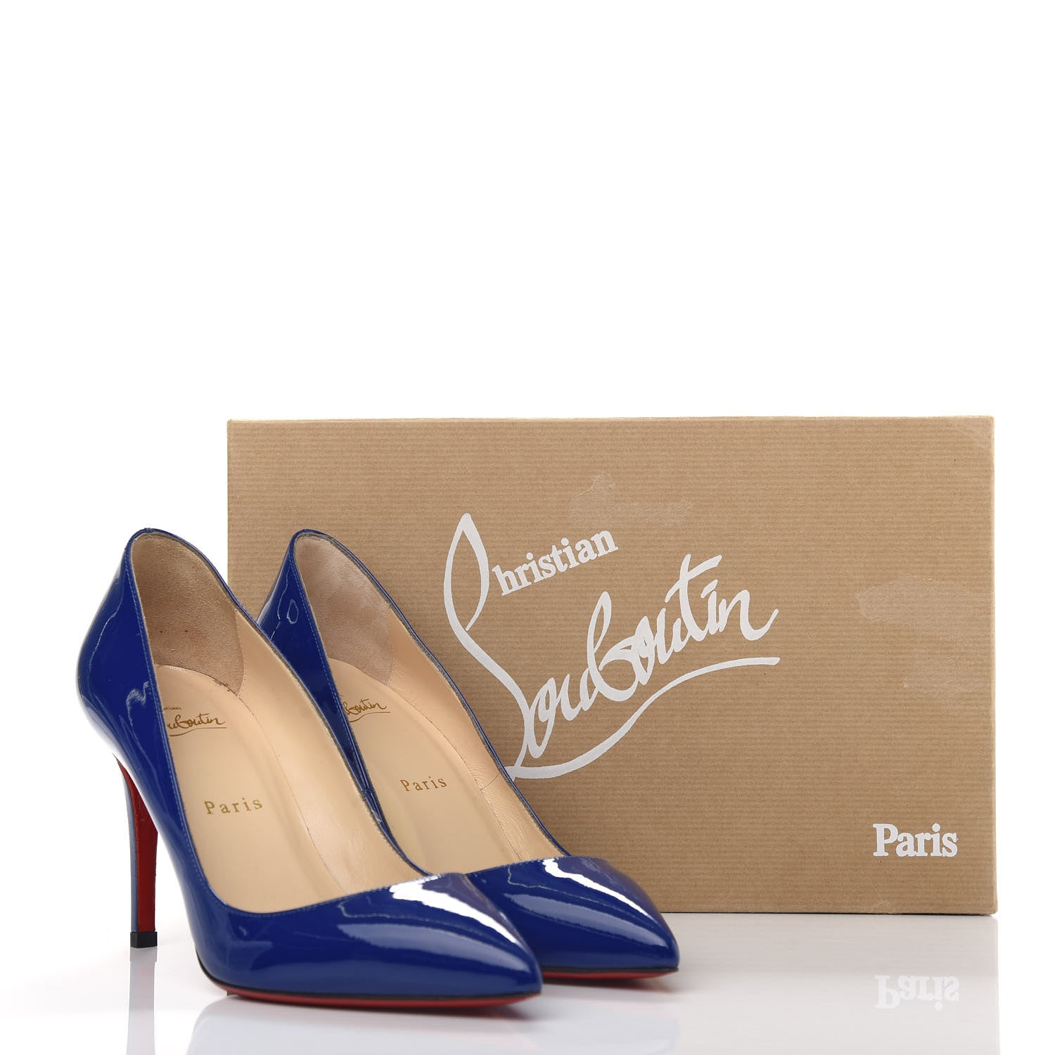 Christian Louboutin Patent Pigalle 85 Pumps 37 Neptune 10 of 10
