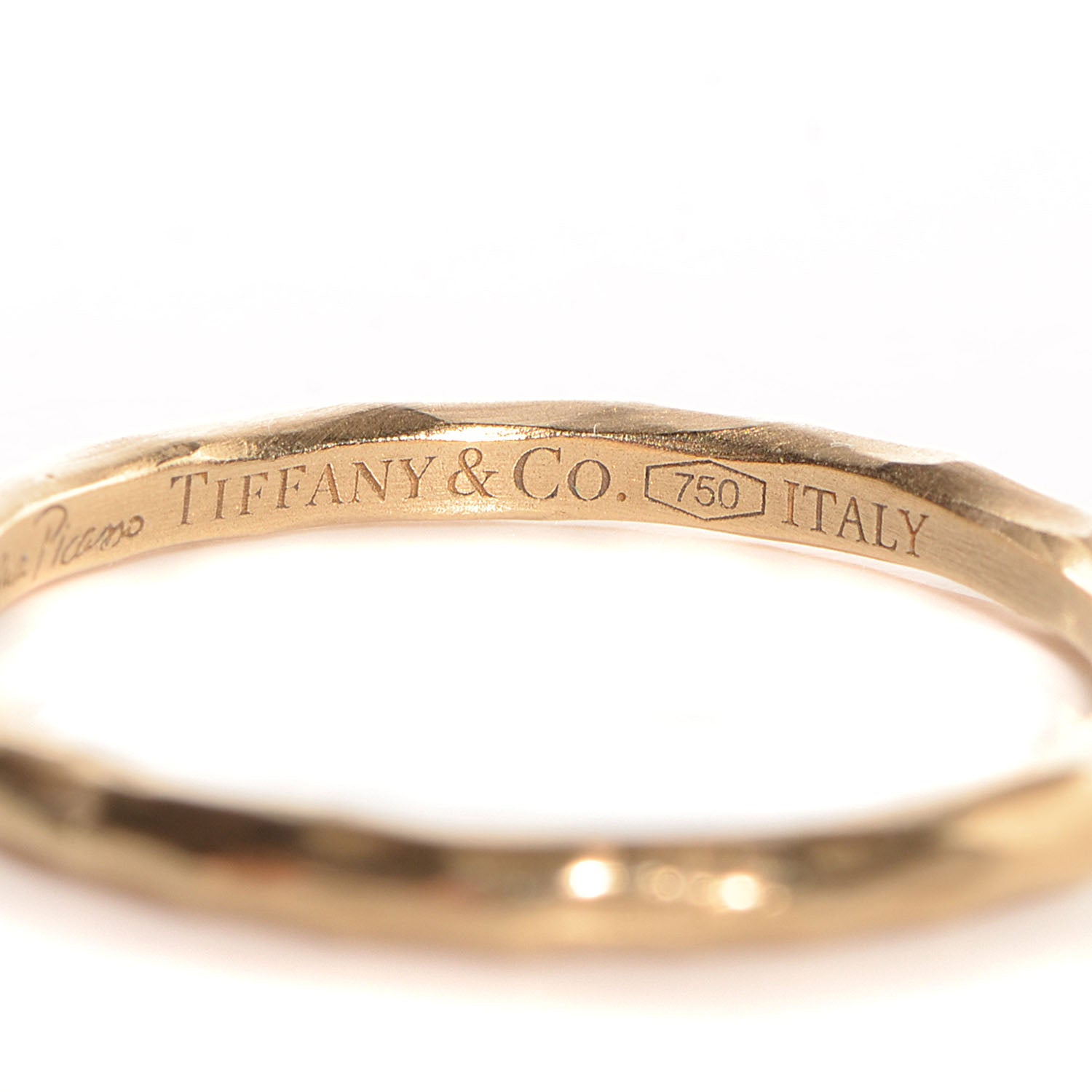 Tiffany 18K Yellow Gold Paloma Picasso Hammered Ring 8 3 of 7