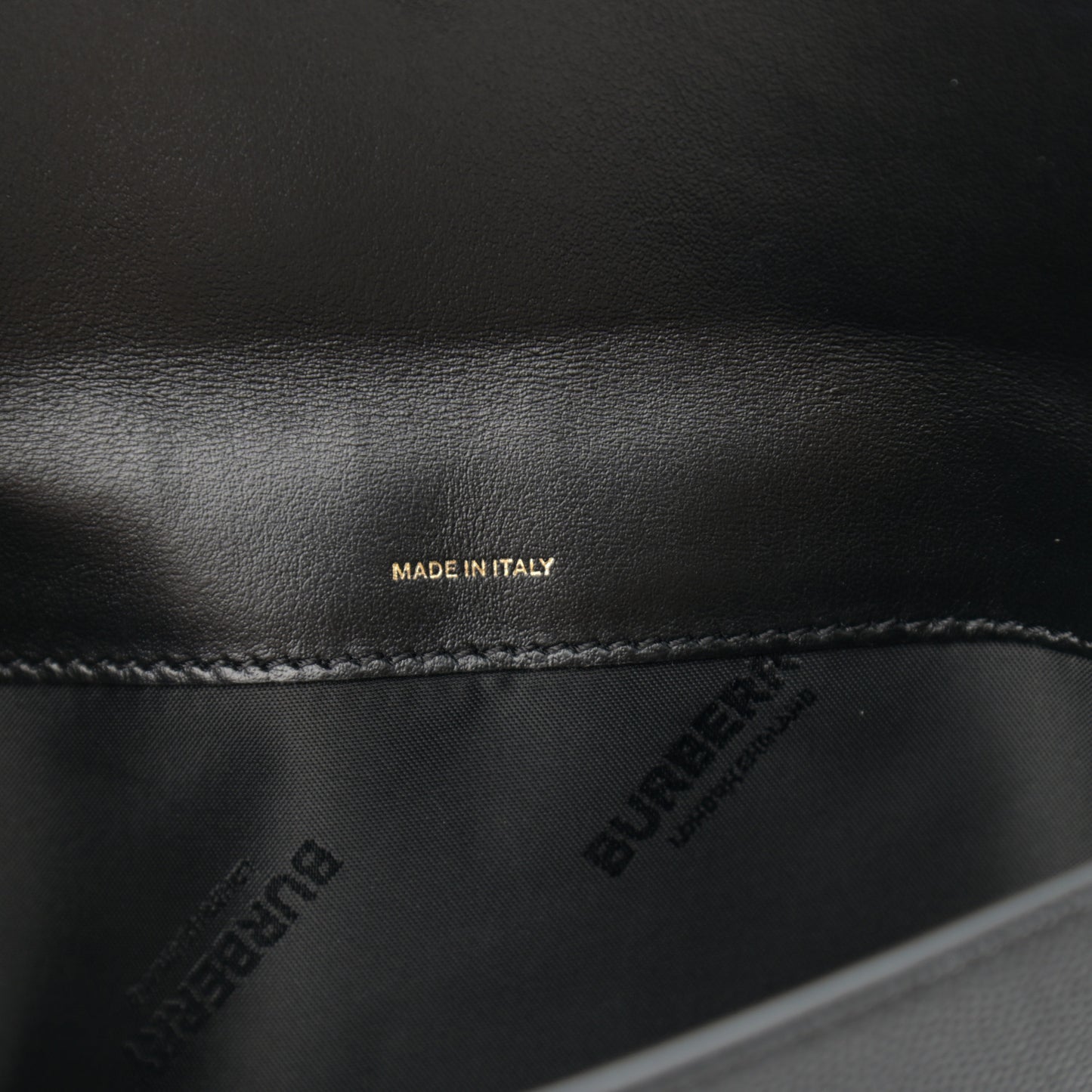 Grained Calfskin Small TB Bag Black
