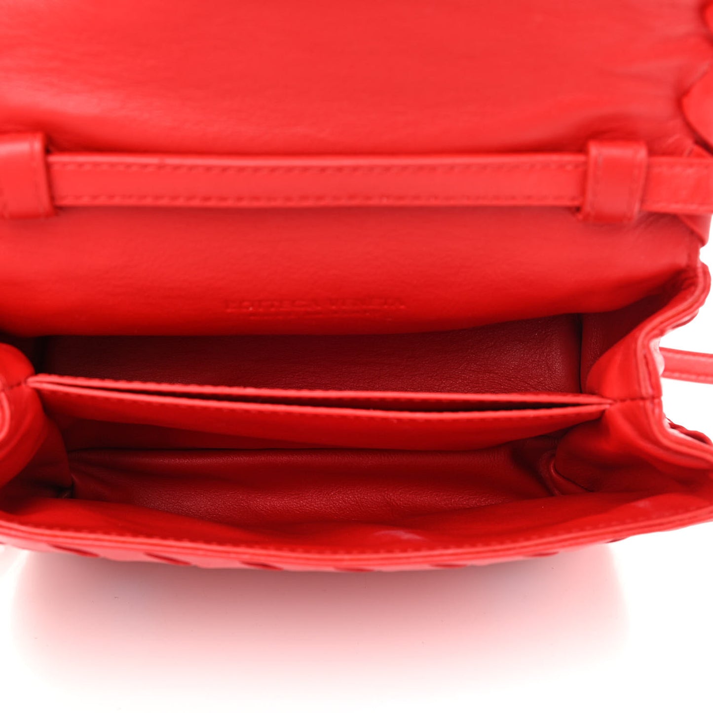 Nappa Intrecciato Mini Crossbody Red