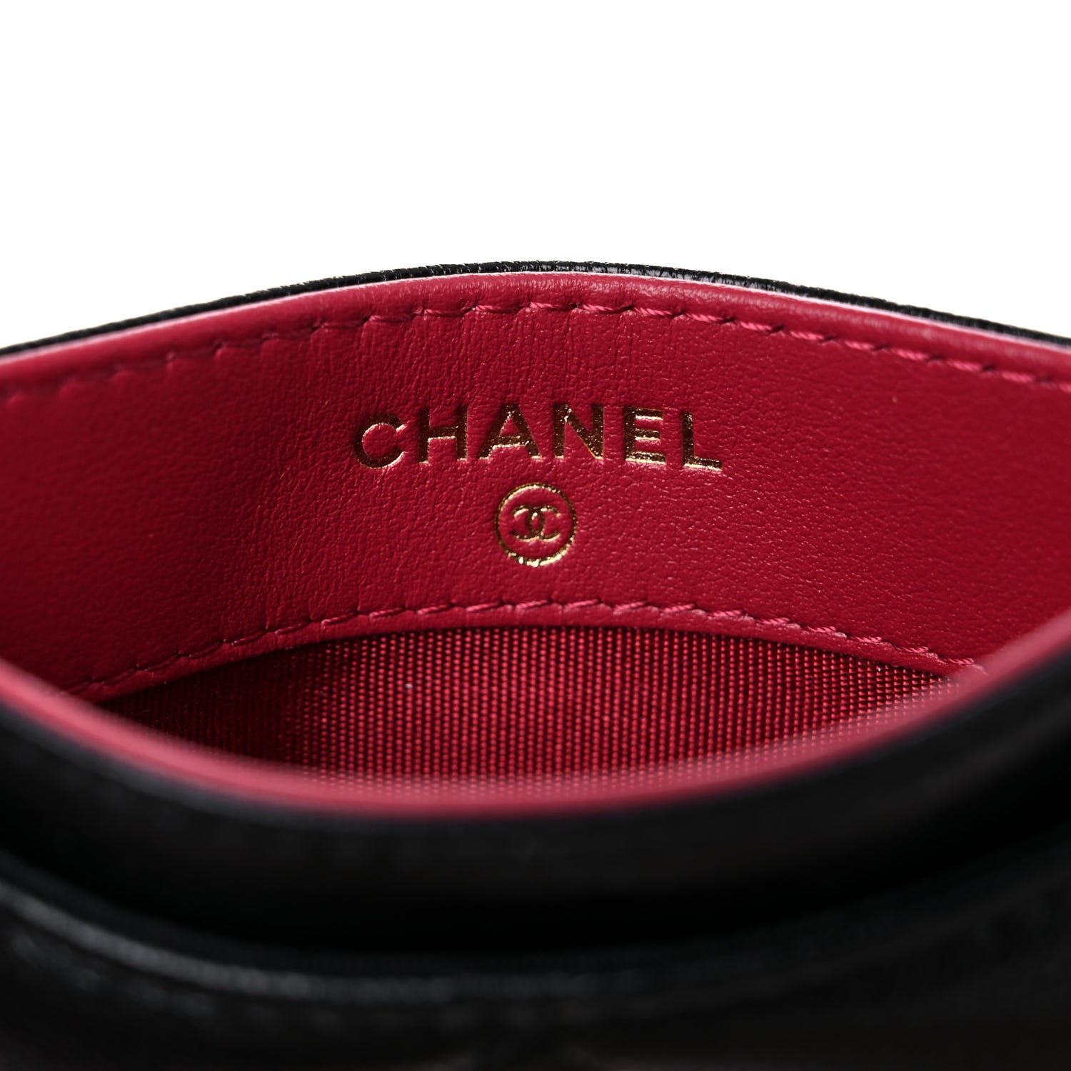 Chanel Shiny Goatskin Quilted Chanel 19 Card Holder Black 6 of 9