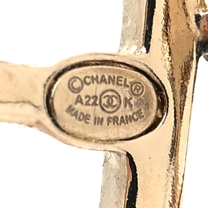 Chanel Pearl Cha Nel Drop Earrings White Gold 4 of 4