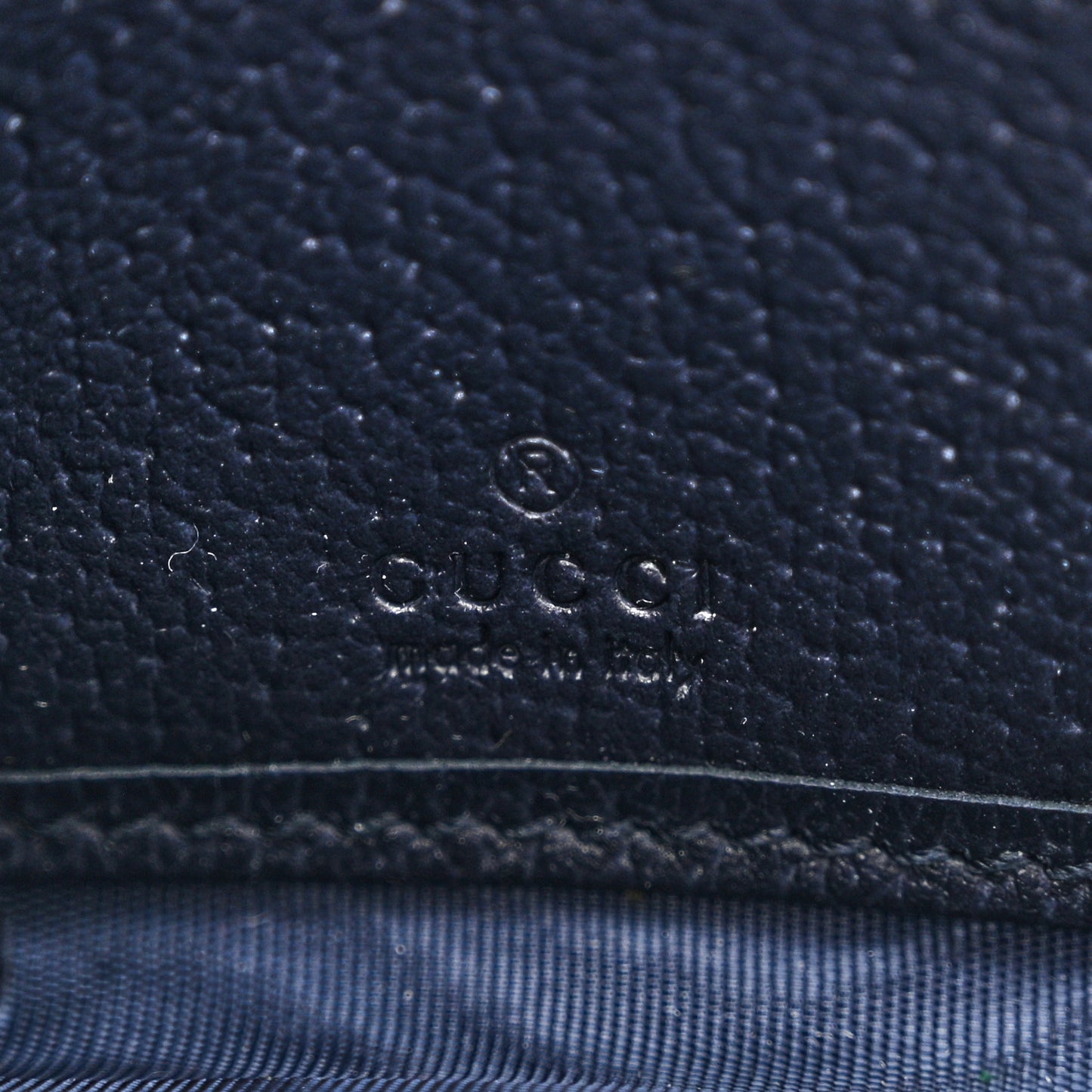 GG Supreme Monogram Textured Dollar Calfskin Web Ophidia Zip Around Wallet Beige Blue