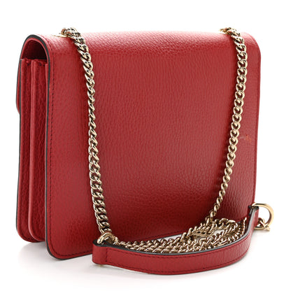 Gucci Dollar Calfskin Small Interlocking G Shoulder Bag Red 3 of 16