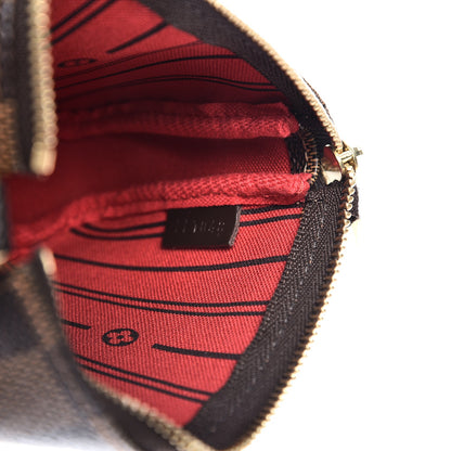 Louis Vuitton Damier Ebene Complice Trunks and Bags Mini Pochette Accessories Red 7 of 9