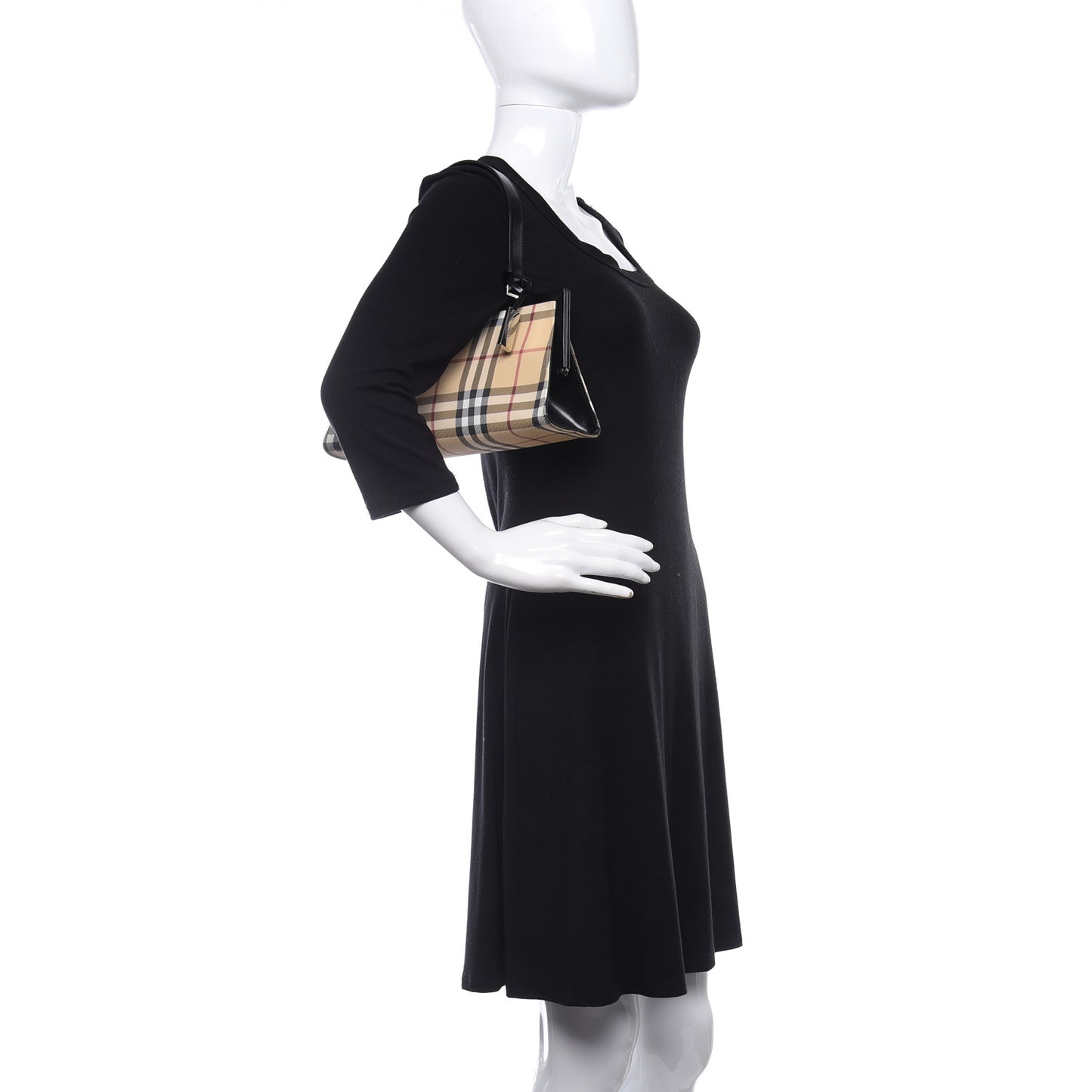 House Check Small Shoulder Bag Black