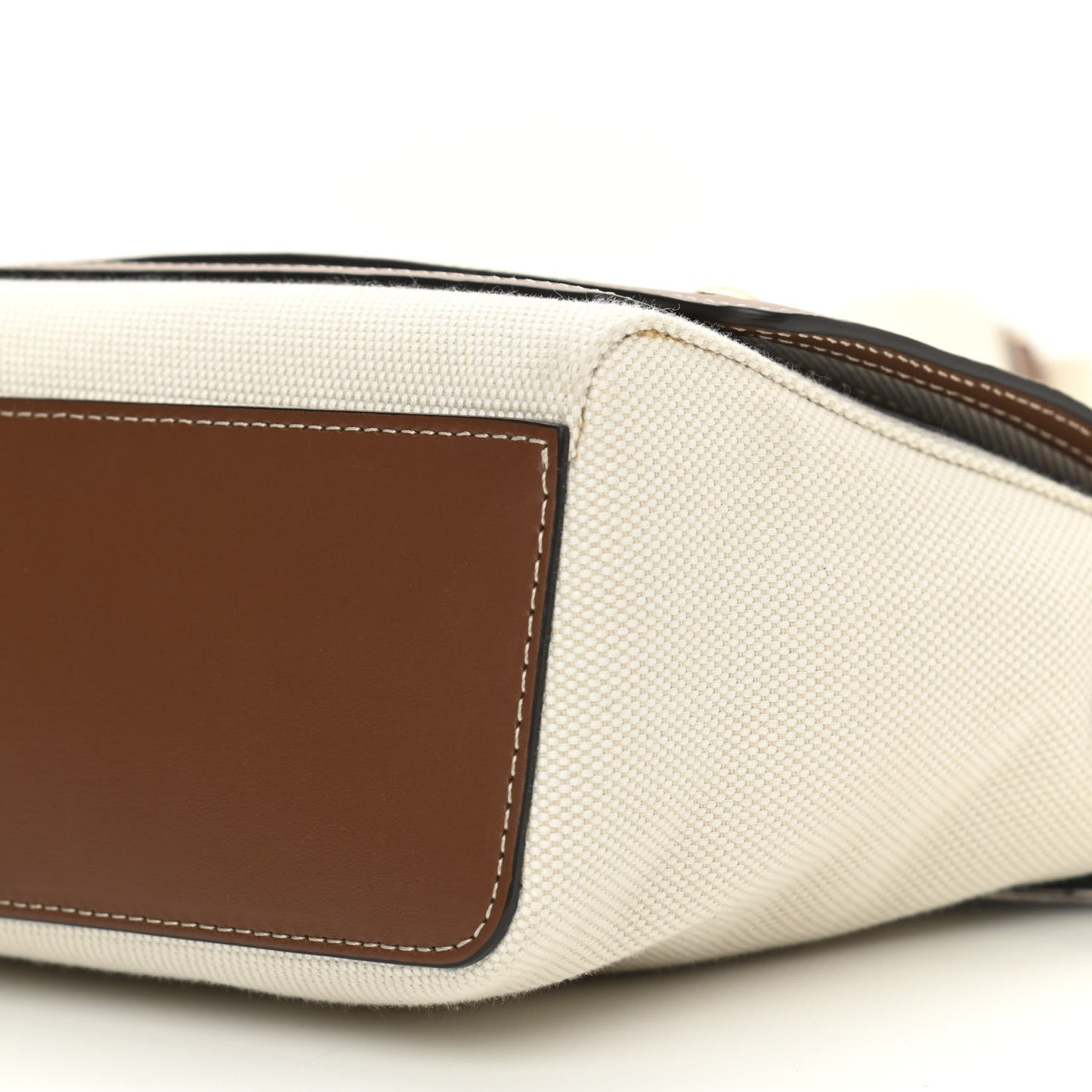 Canvas Horseferry Print Note Crossbody Bag Natural Tan