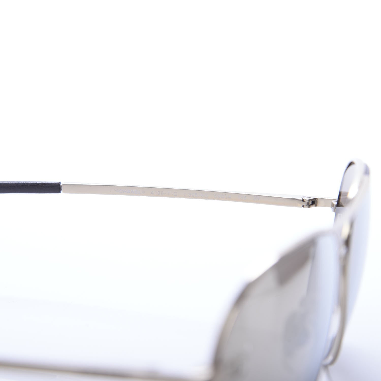 Chanel CC Aviator Sunglasses 4189-T-Q Pale Gold 6 of 8