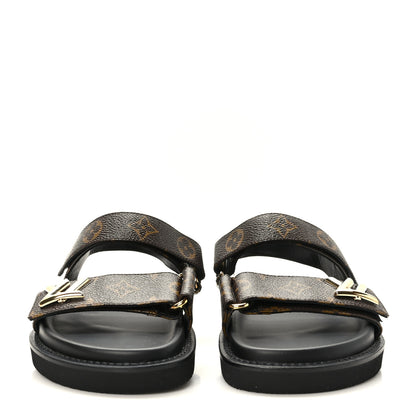 Louis Vuitton Monogram LV Sunset Comfort Flat Sandals 39 Cacao Brown 2 of 9