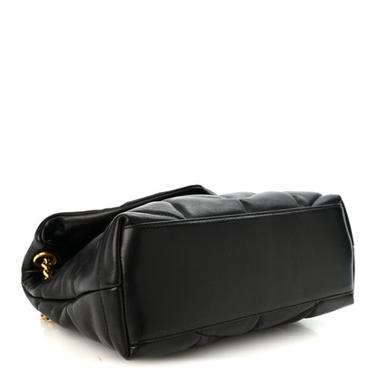 Saint Laurent Lambskin Quilted Small Loulou Puffer Monogram Chain Satchel Black 4 of 10