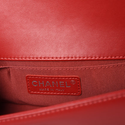 Chanel Calfskin Quilted Small Boy Flap Red 6 of 8