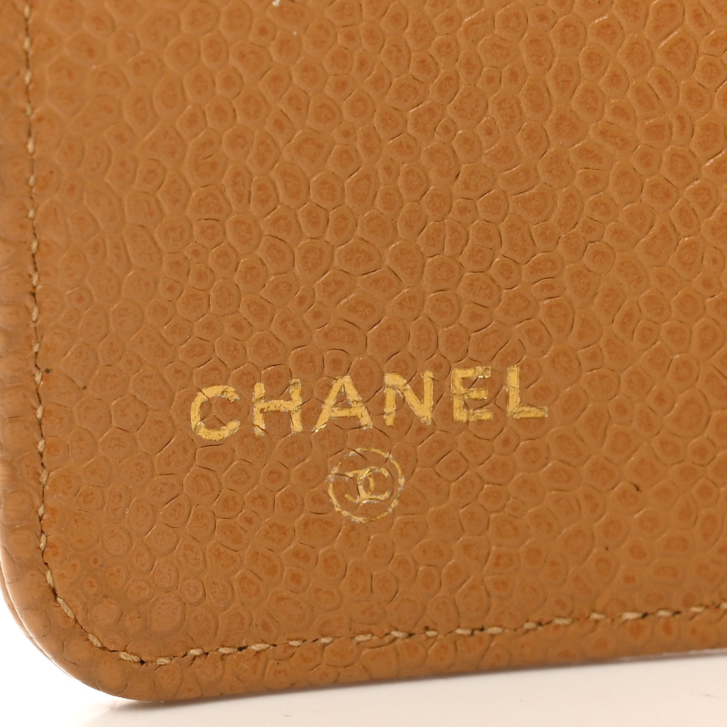 Caviar Stitched Agenda Cover Beige