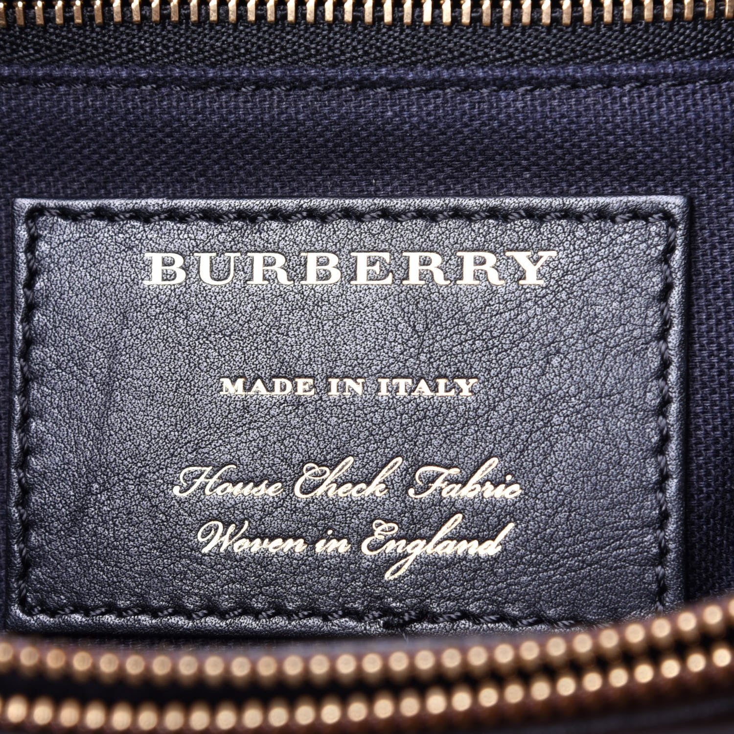 Burberry Grainy Calfskin House Check Medium Banner Tote Tan 7 of 17