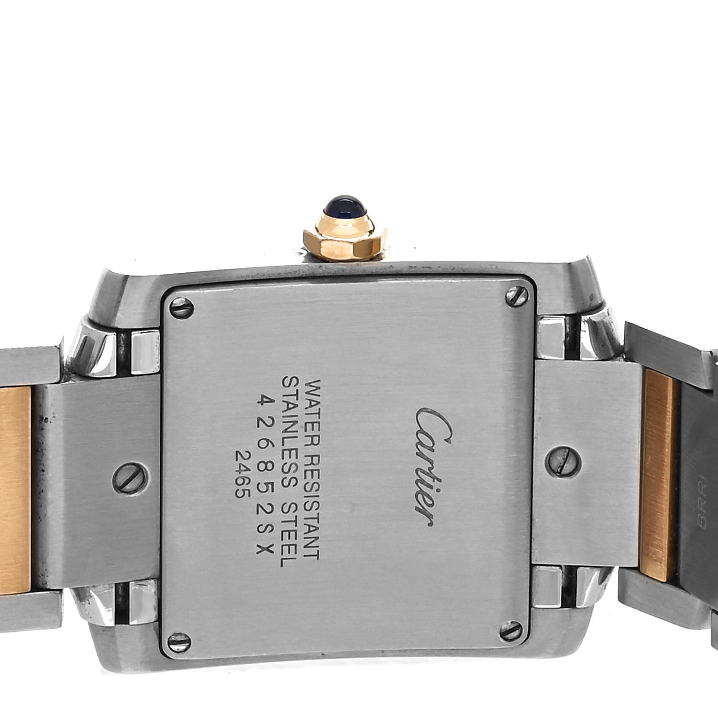 Stainless Steel 18K Yellow Gold 25mm Tank Francaise Quartz Watch