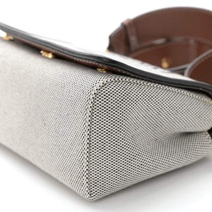 Burberry Cotton Canvas Horseferry Print Small Crossbody Bag Grey Tan 10 of 10