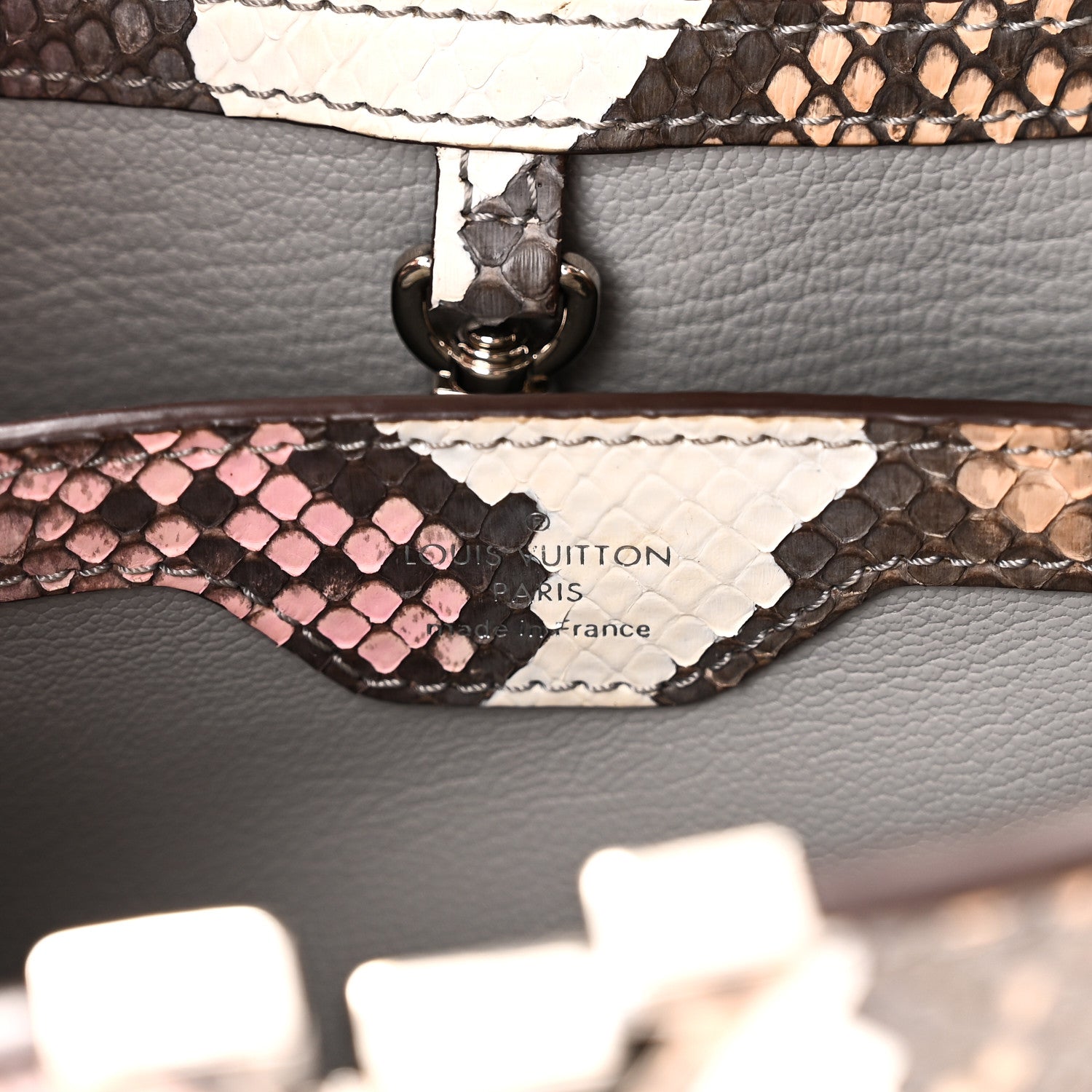 Louis Vuitton Snakeskin Capucines BB Naturel Multicolor 6 of 9