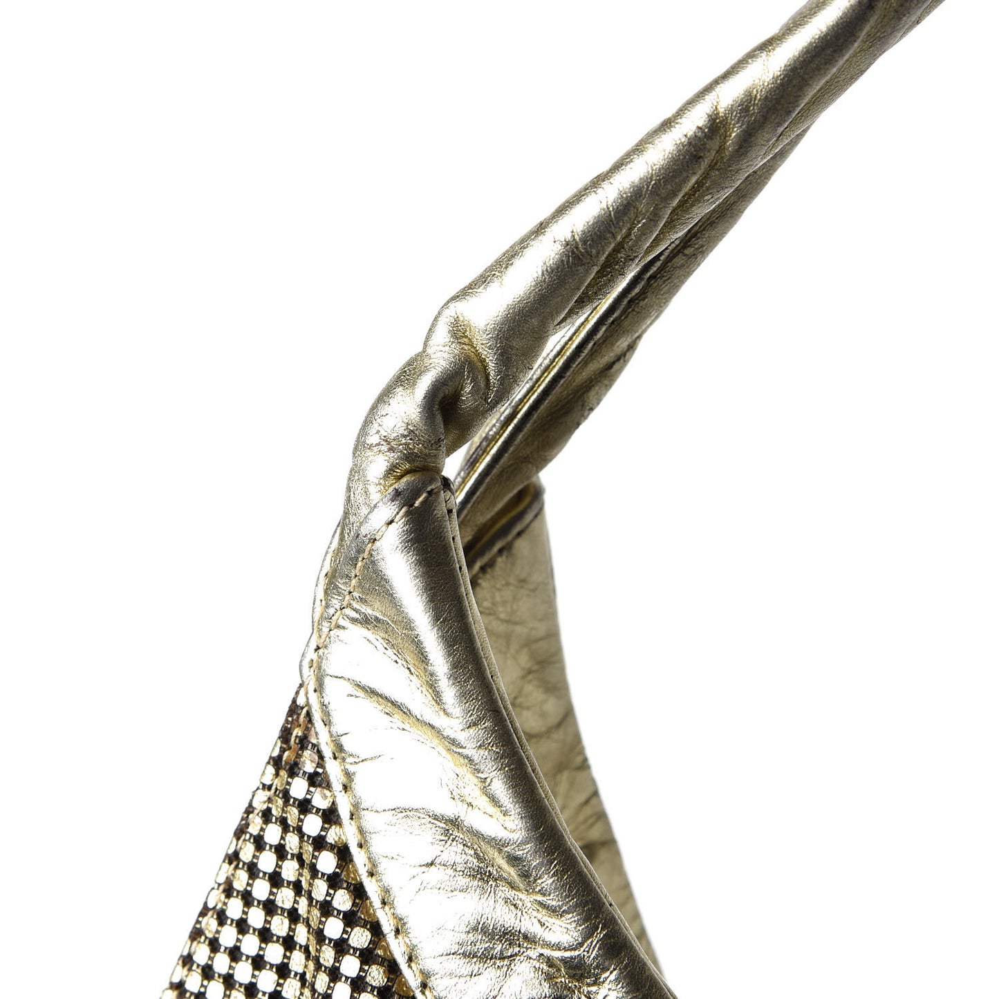 Metallic Perforated Lambskin Hollywood Hobo Silver