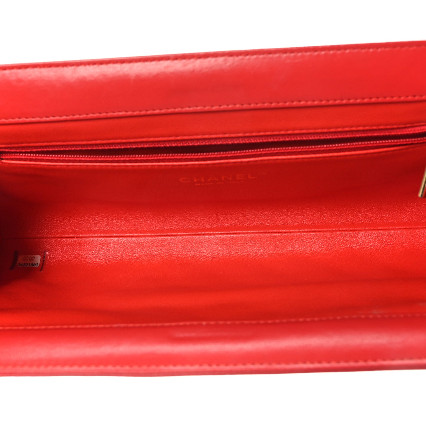 Lambskin Quilted Clutch Red