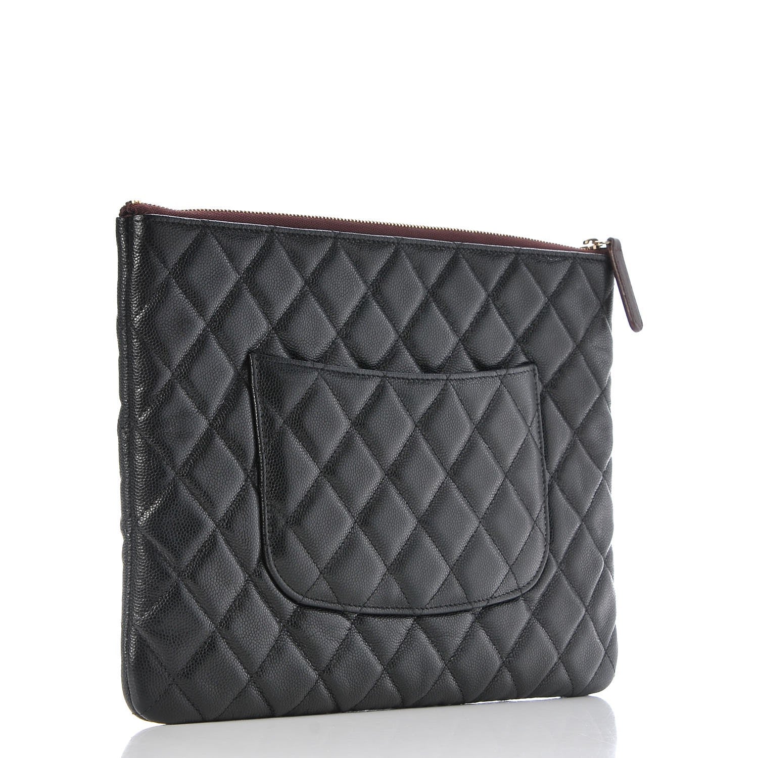 Chanel Caviar Quilted Medium Cosmetic Case Black 3 of 8