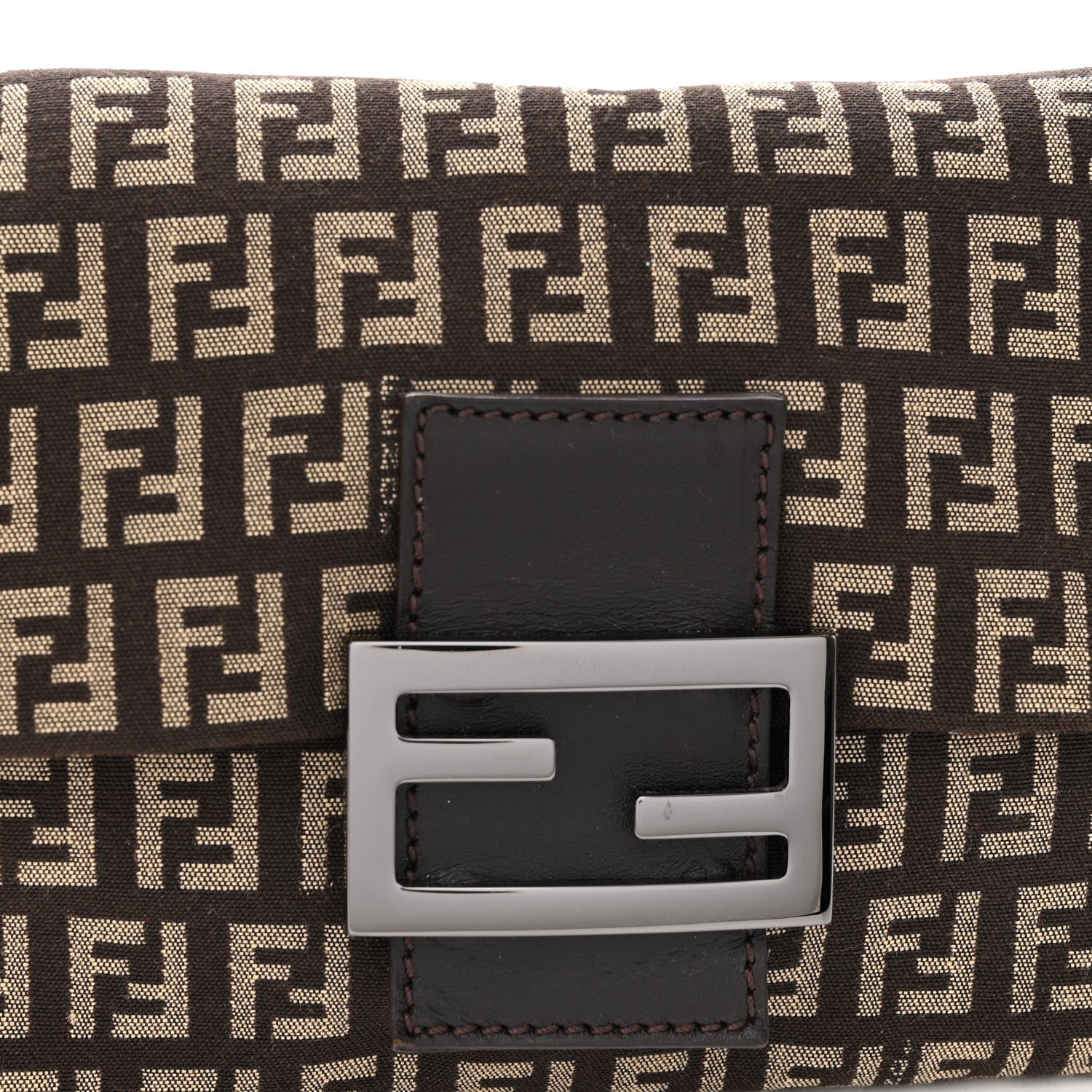 Fendi Zucchino Vitello Mini Mama Baguette Testa di Moro Beige 7 of 9