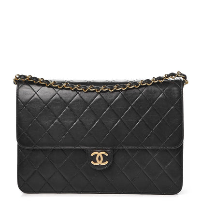 Chanel Lambskin Quilted Medium Single Flap Black 1 of 10