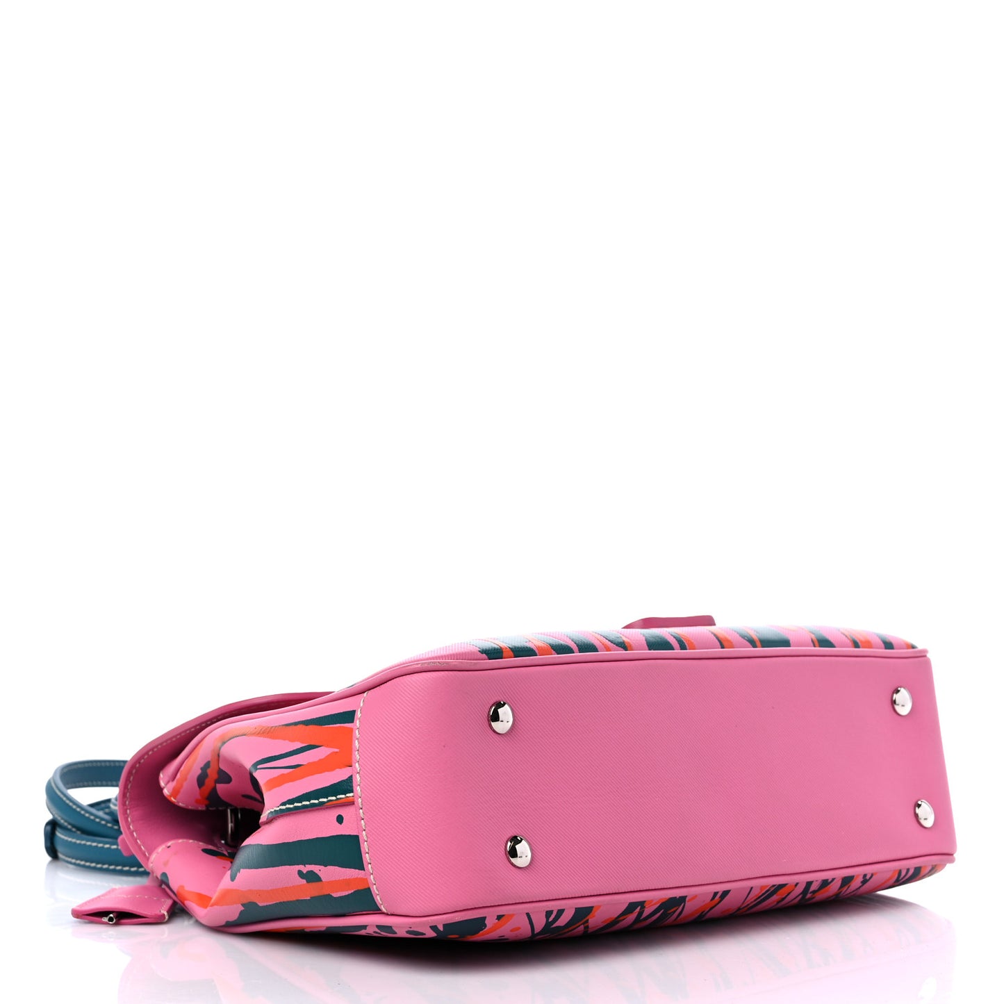Trench Calfskin Splash Print Medium DK88 Top Handle Bag Rose