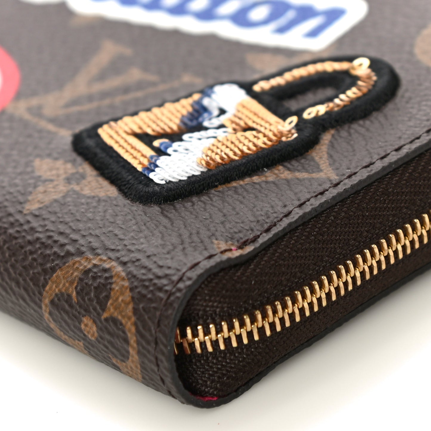 Monogram Travel Stickers Zippy Coin Purse